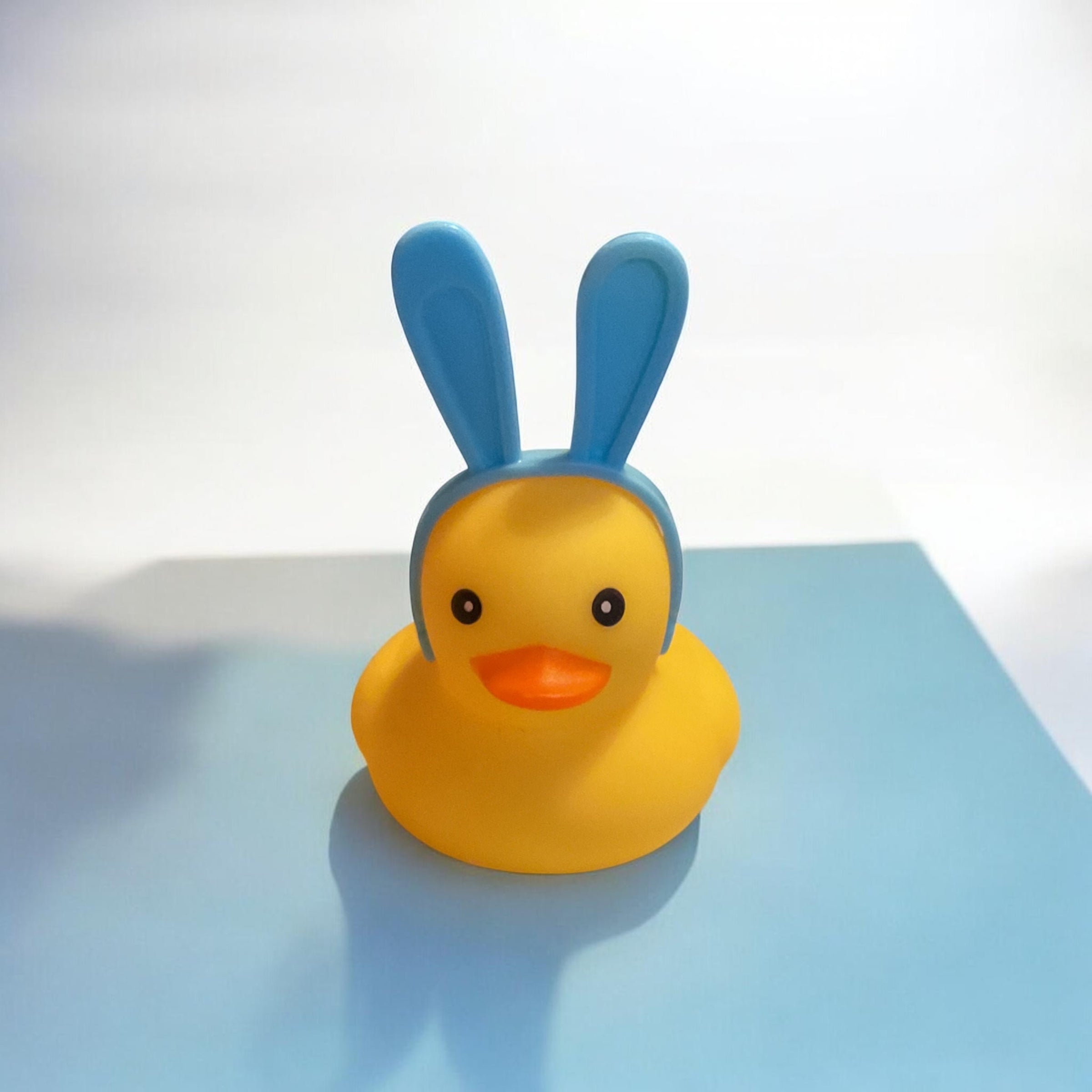 Yellow Duck with Blue Rabbit Ears