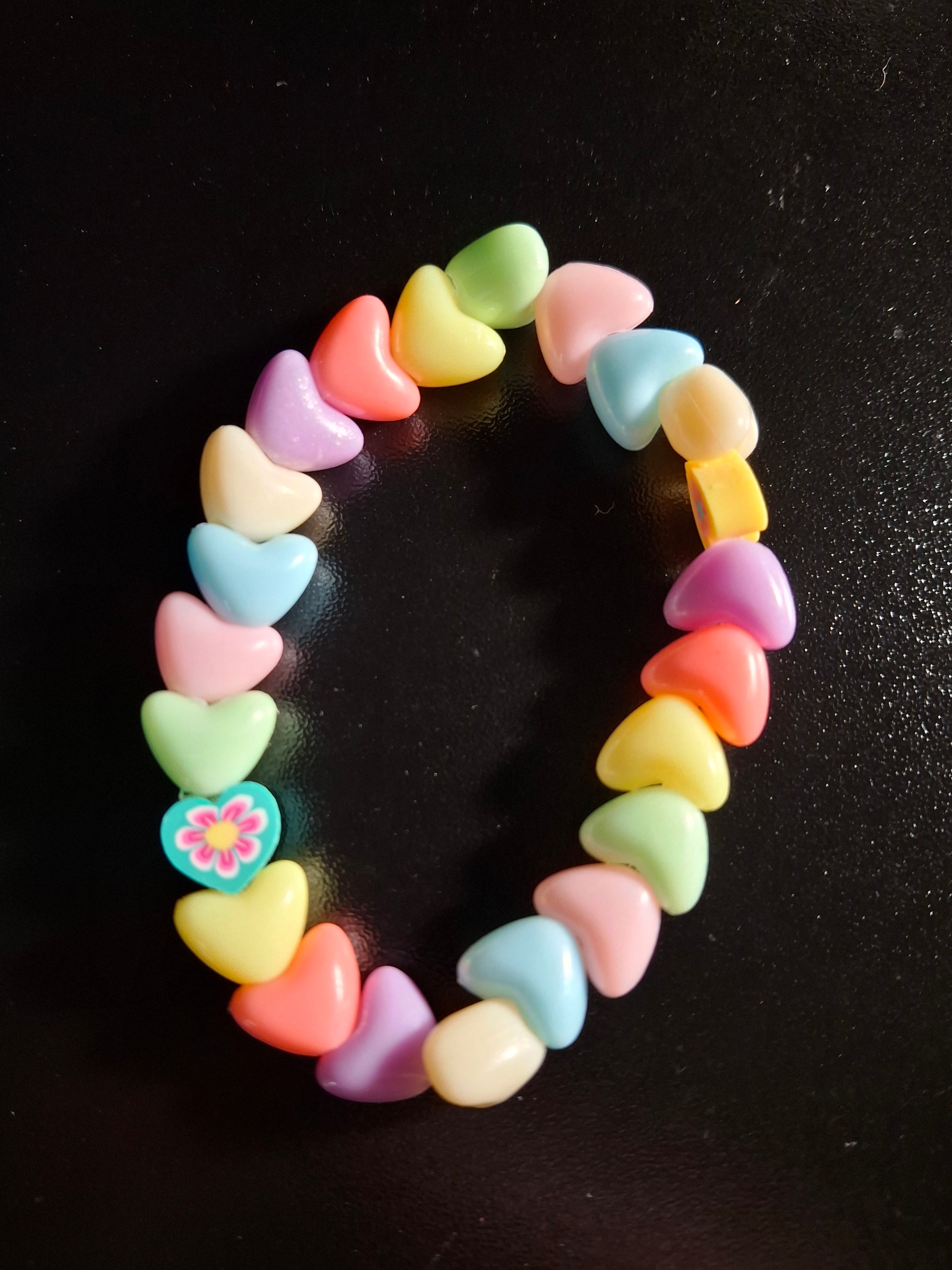 Children's Pastel Heart Bracelet