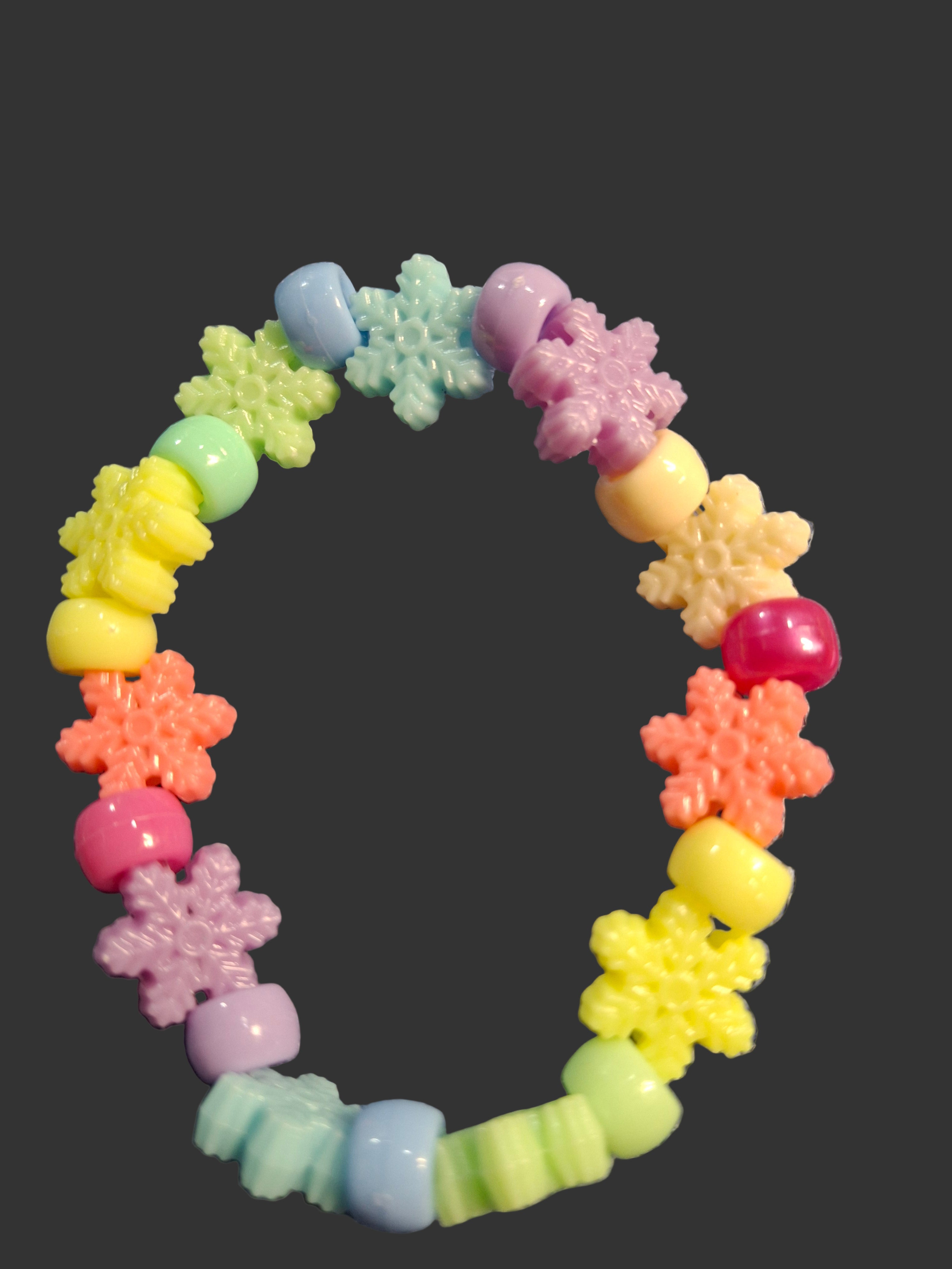 Childrens Rainbow Snowflake Bracelet