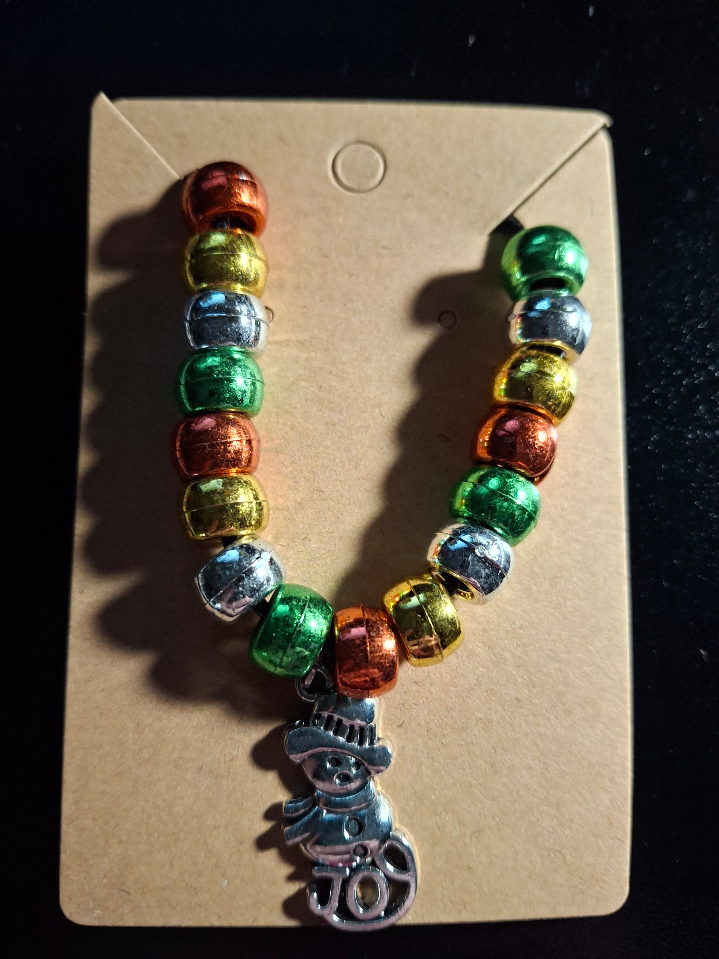 Christmas Necklace with Snowman Charm