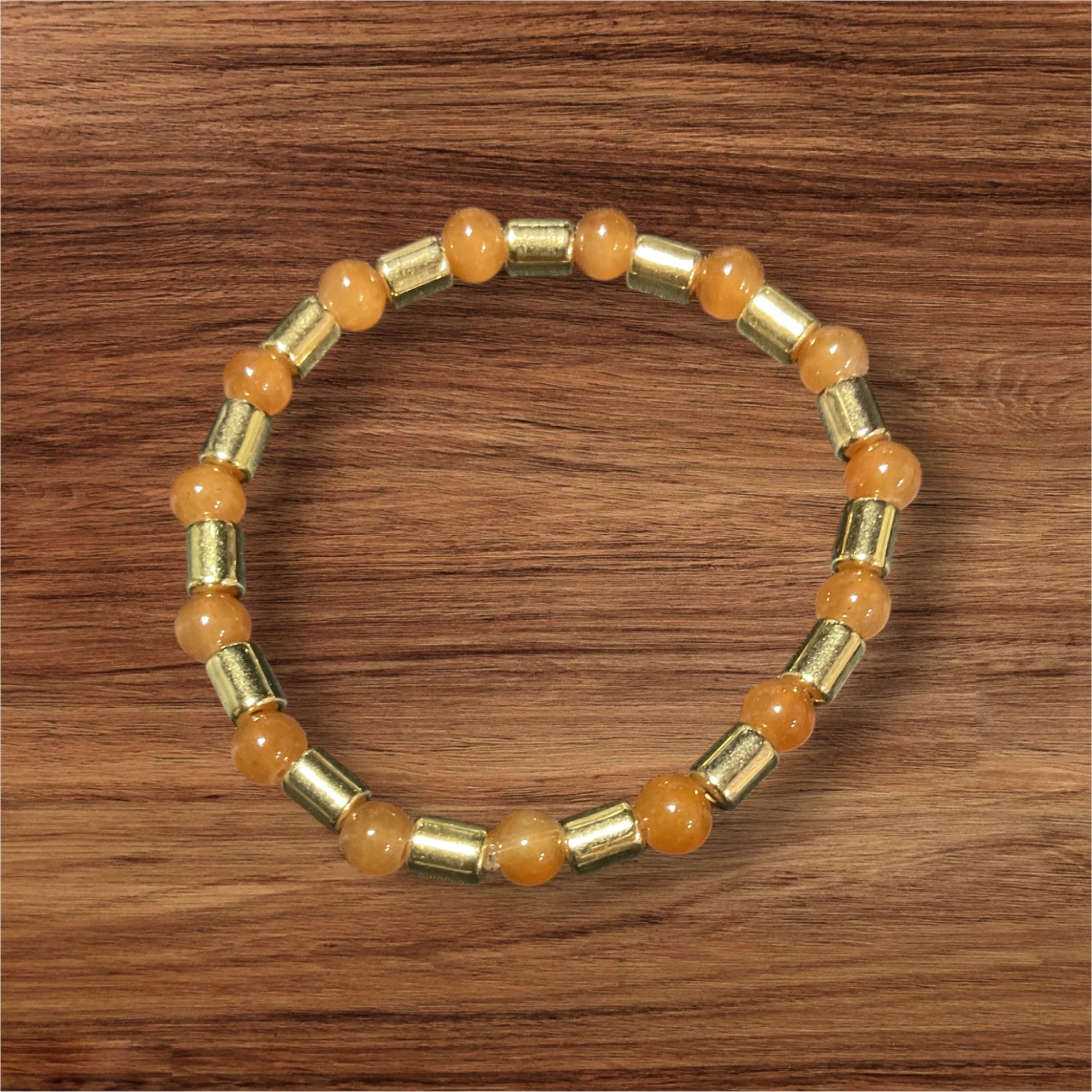Tan bead bracelet