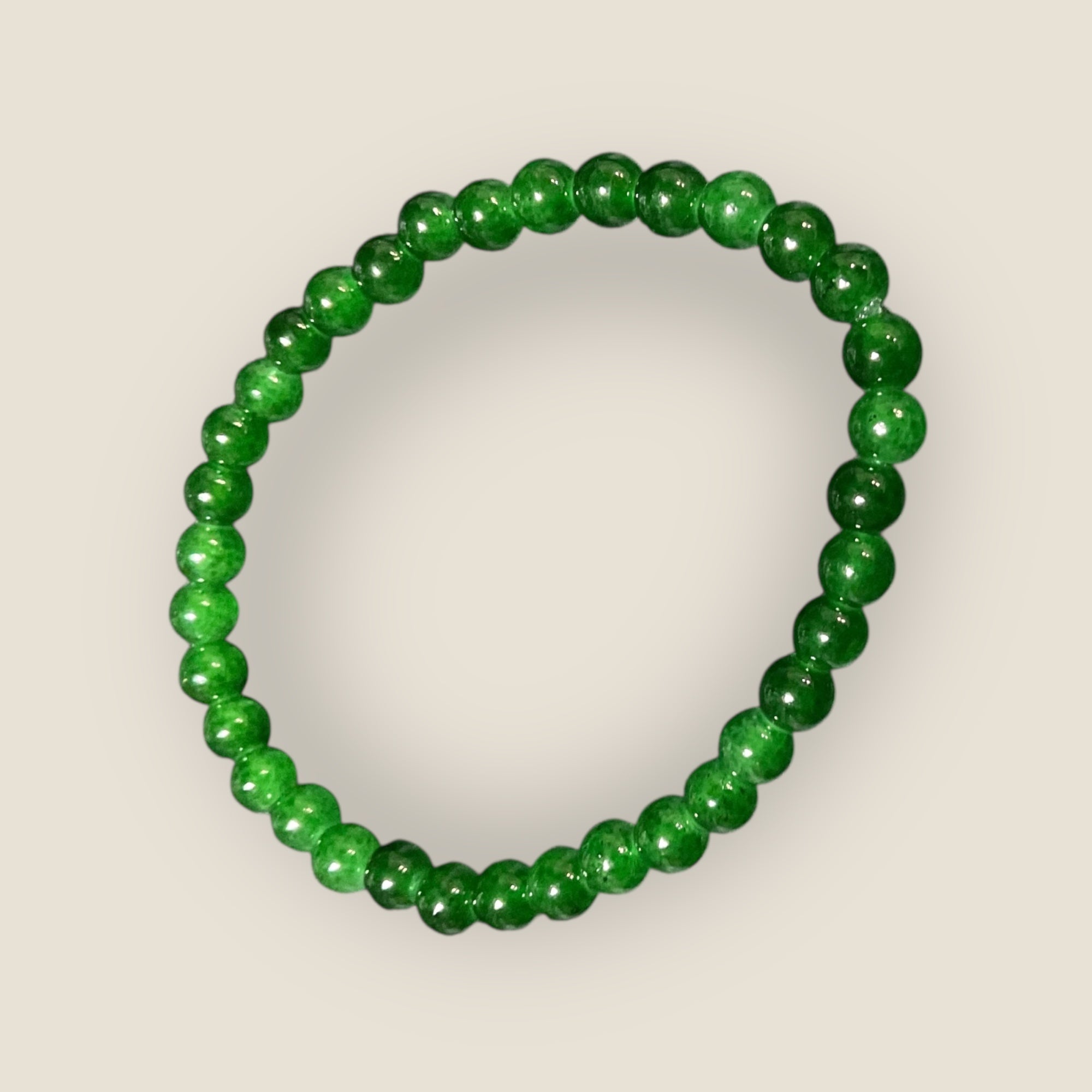 Emerald Green round bead bracelet