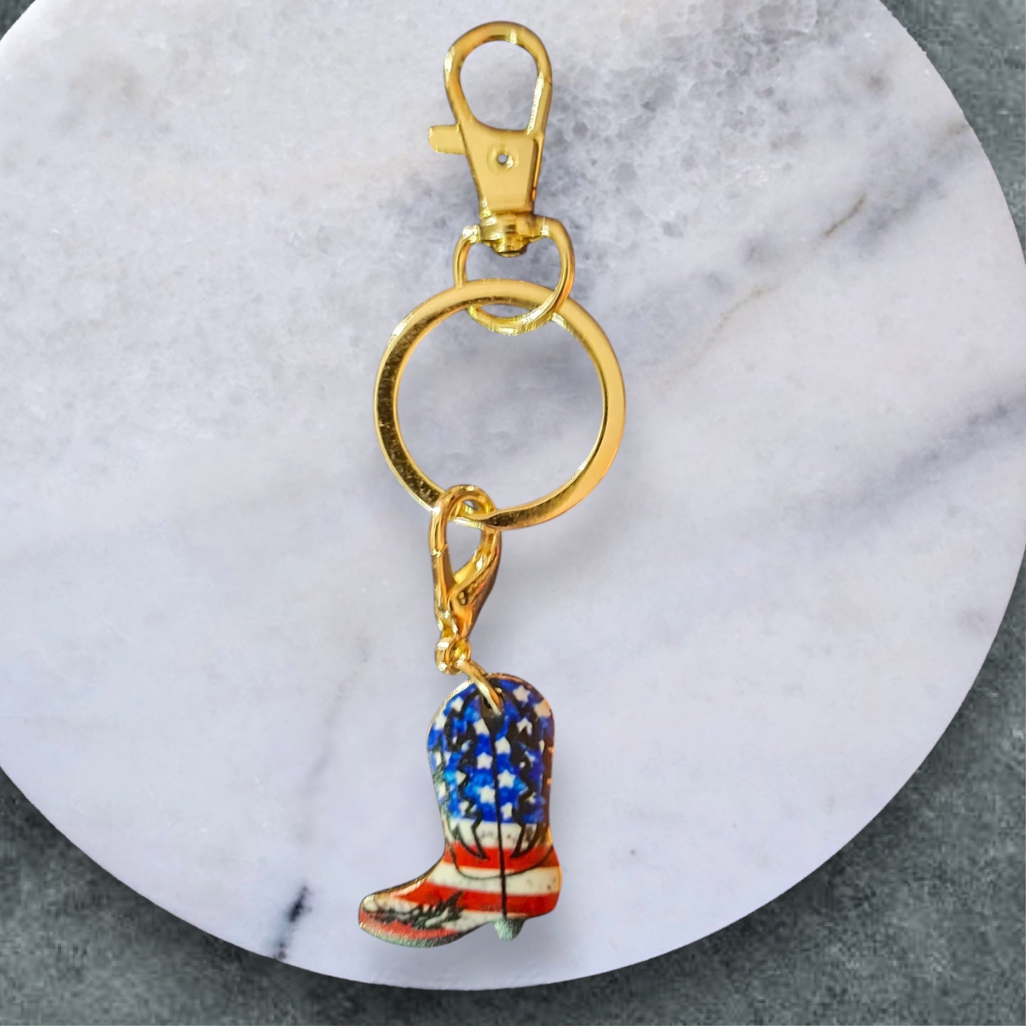 Cowboy Boot Keyring