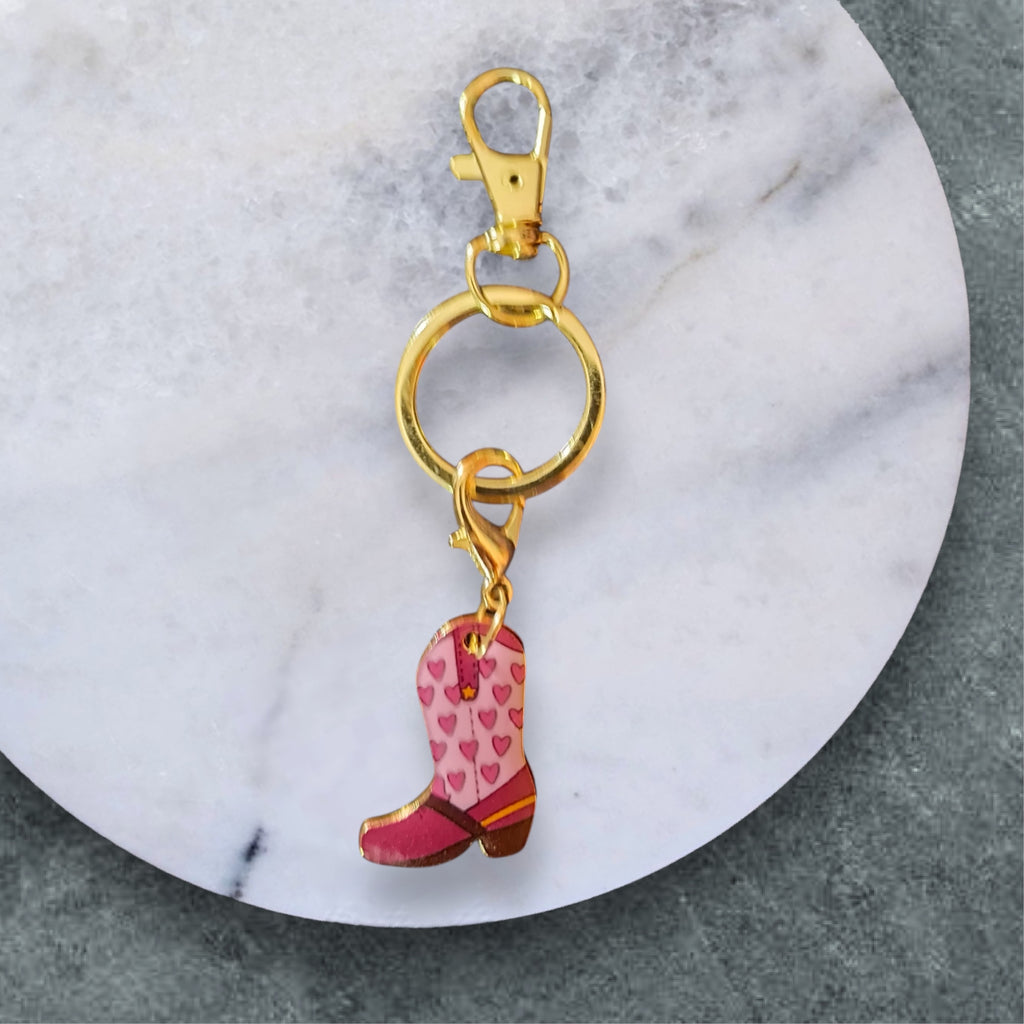 Cowboy Boot Keyring