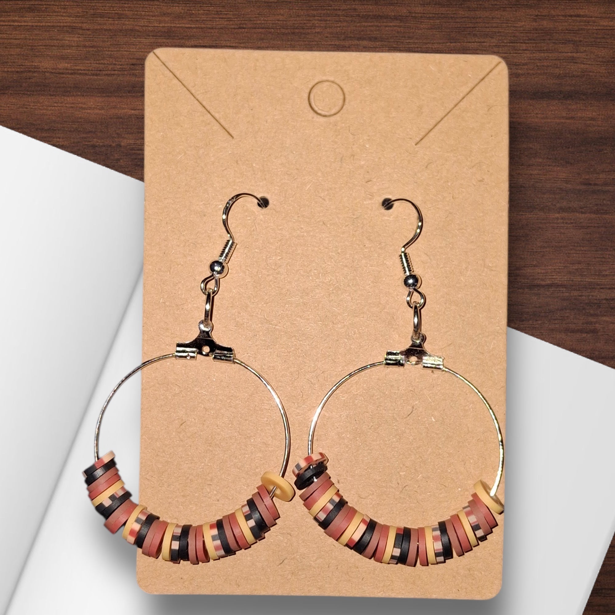 Brown and Tan Earrings