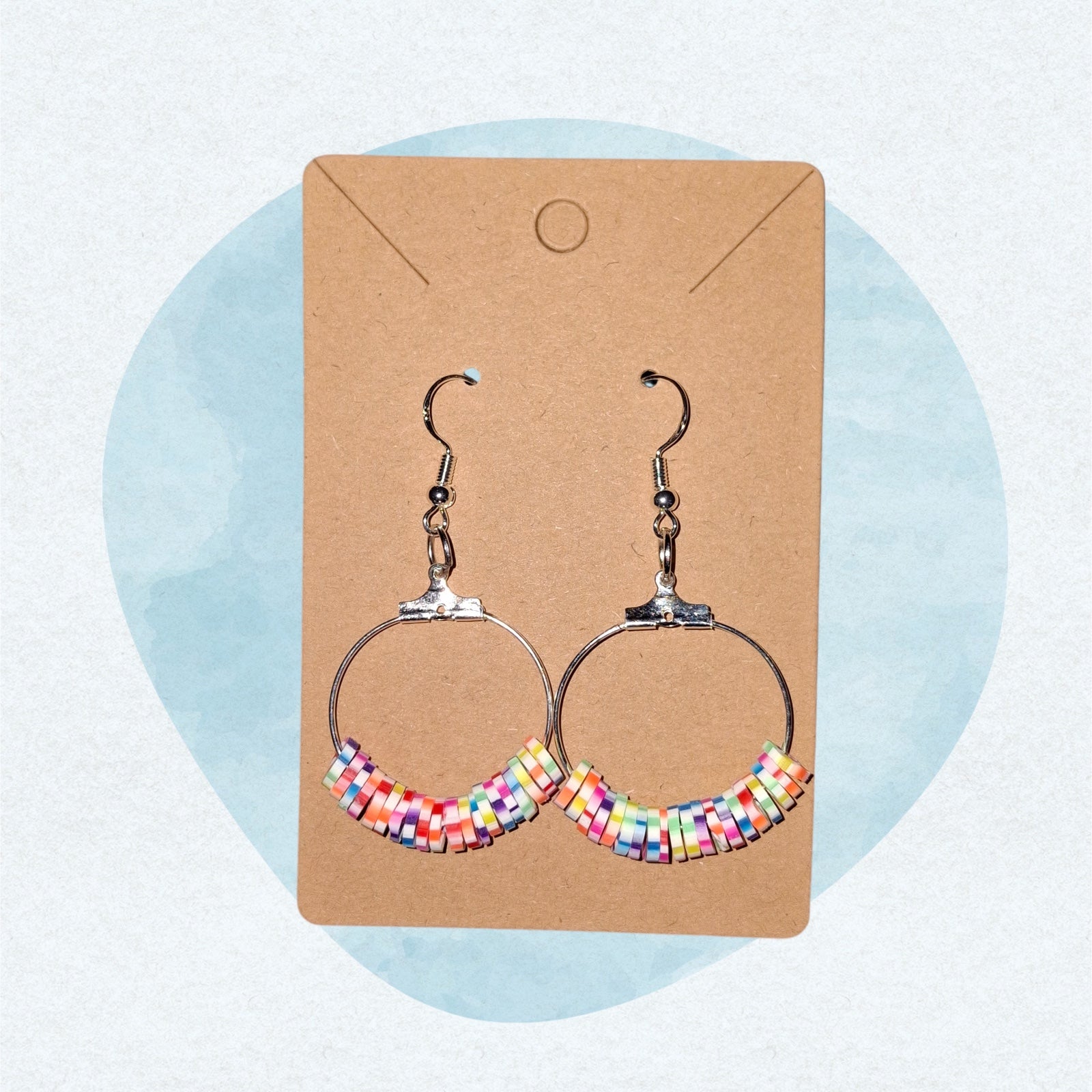 Rainbow Color Round Earring