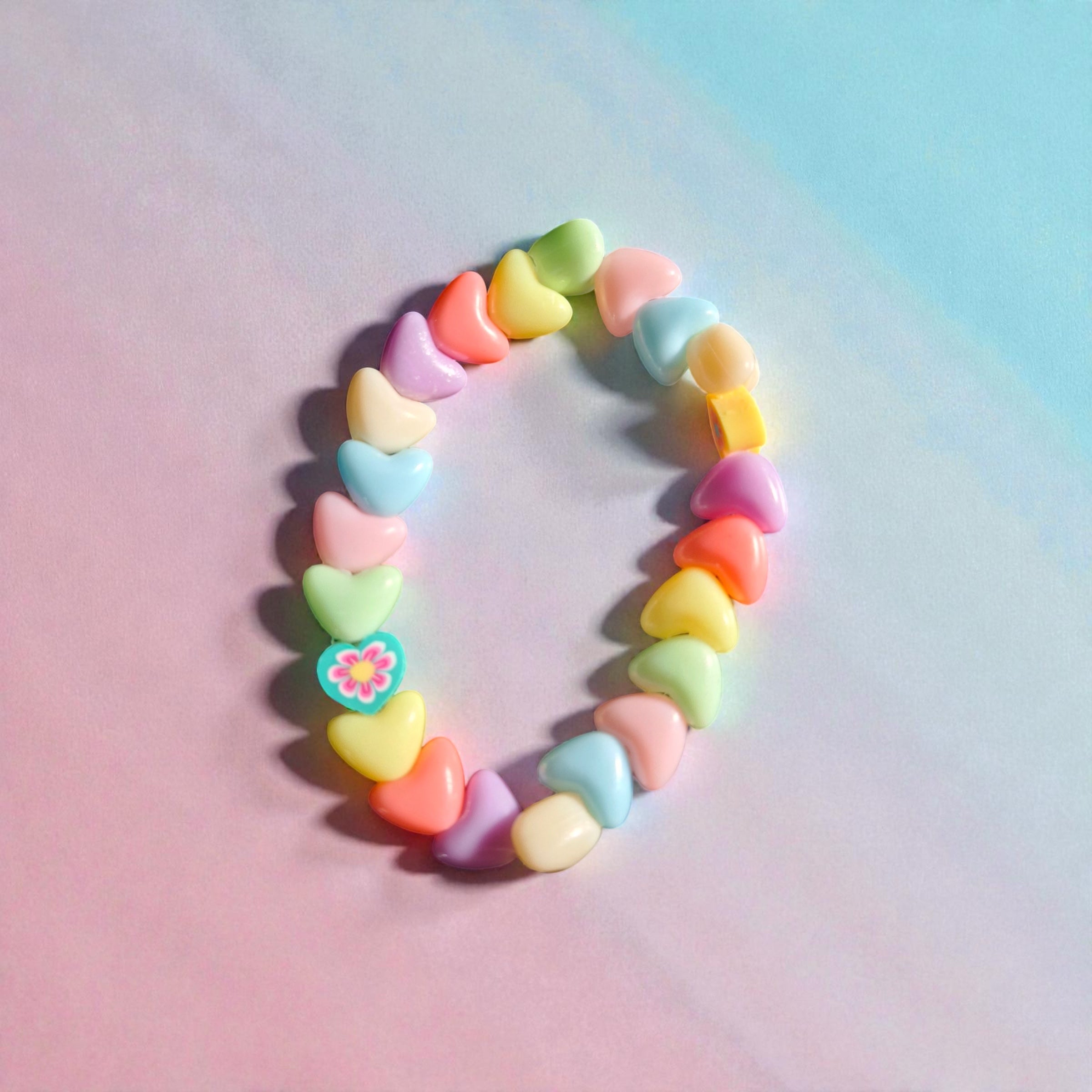 Children's Pastel Heart Bracelet