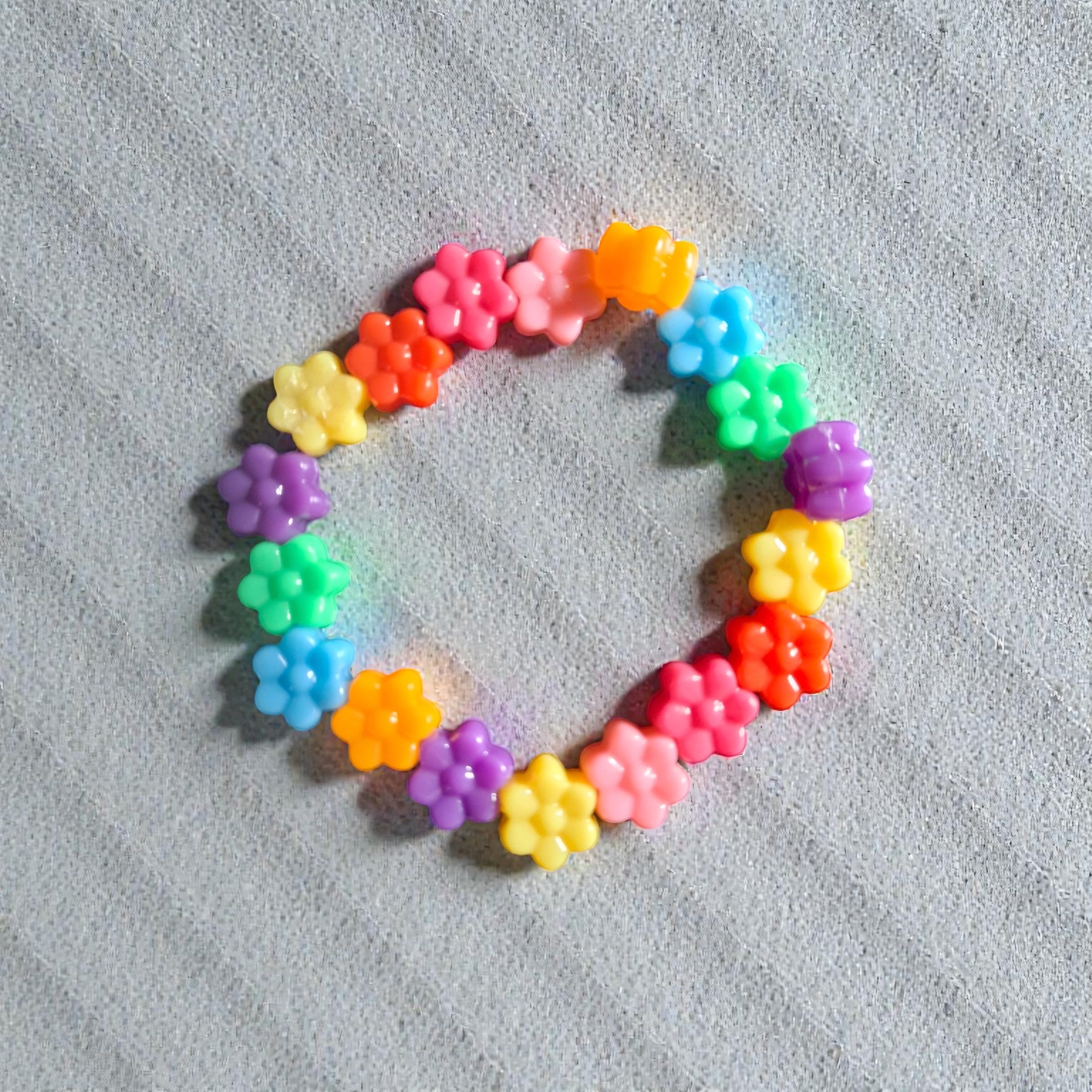 Children's Rainbow Flower Bracelet