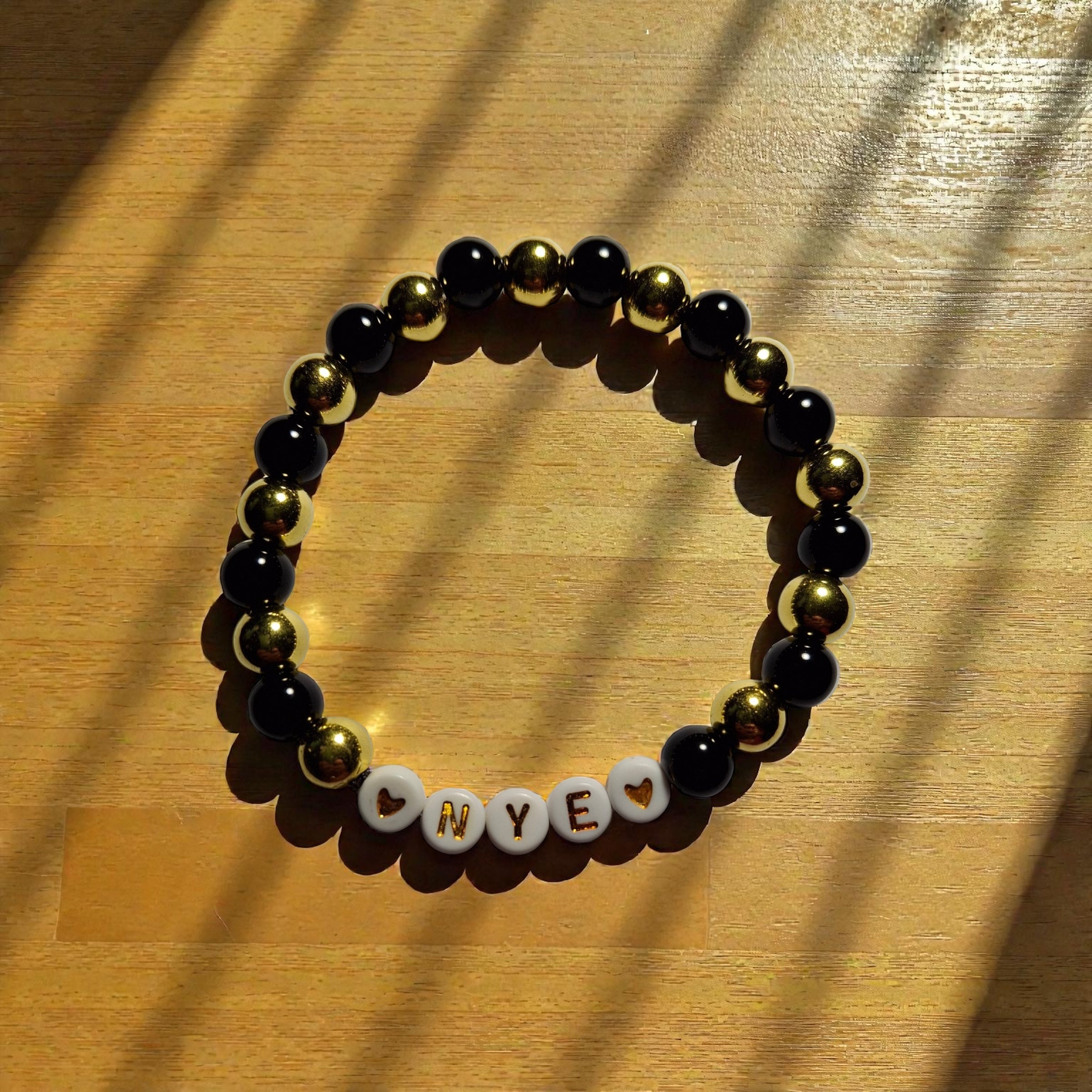 NYE Bracelet with GLD Letters