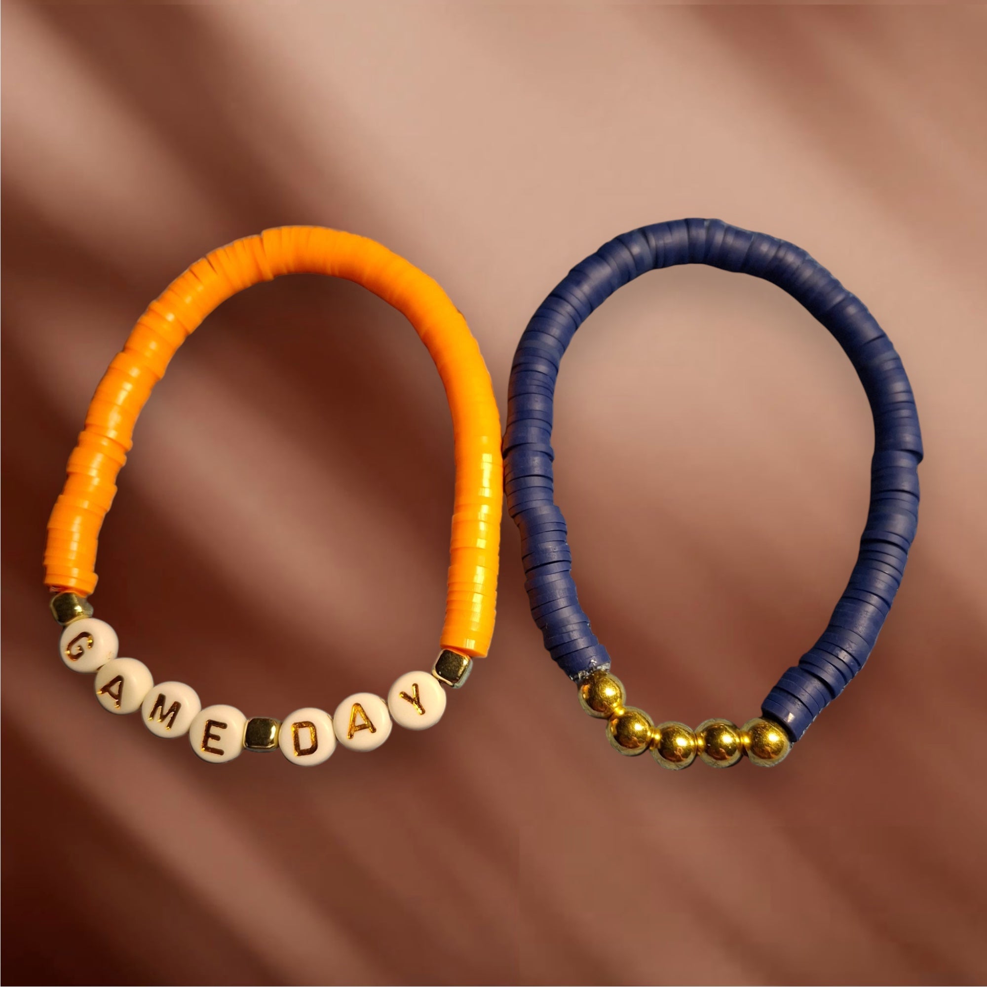 2 pack blue and orange Bracelet