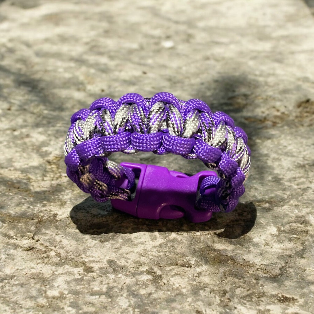 Purple Paracord Bracelet with Purple Clasp