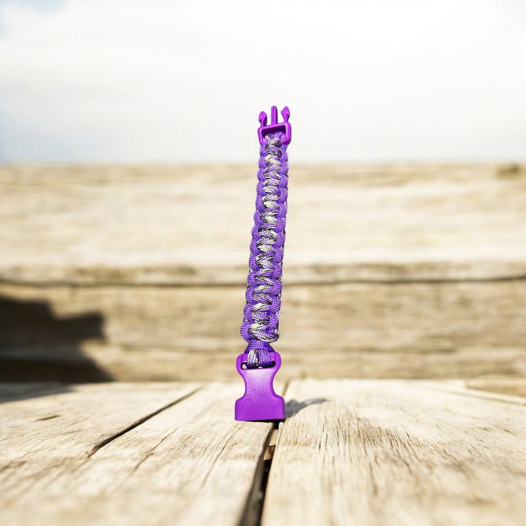 Purple Paracord Bracelet with Purple Clasp