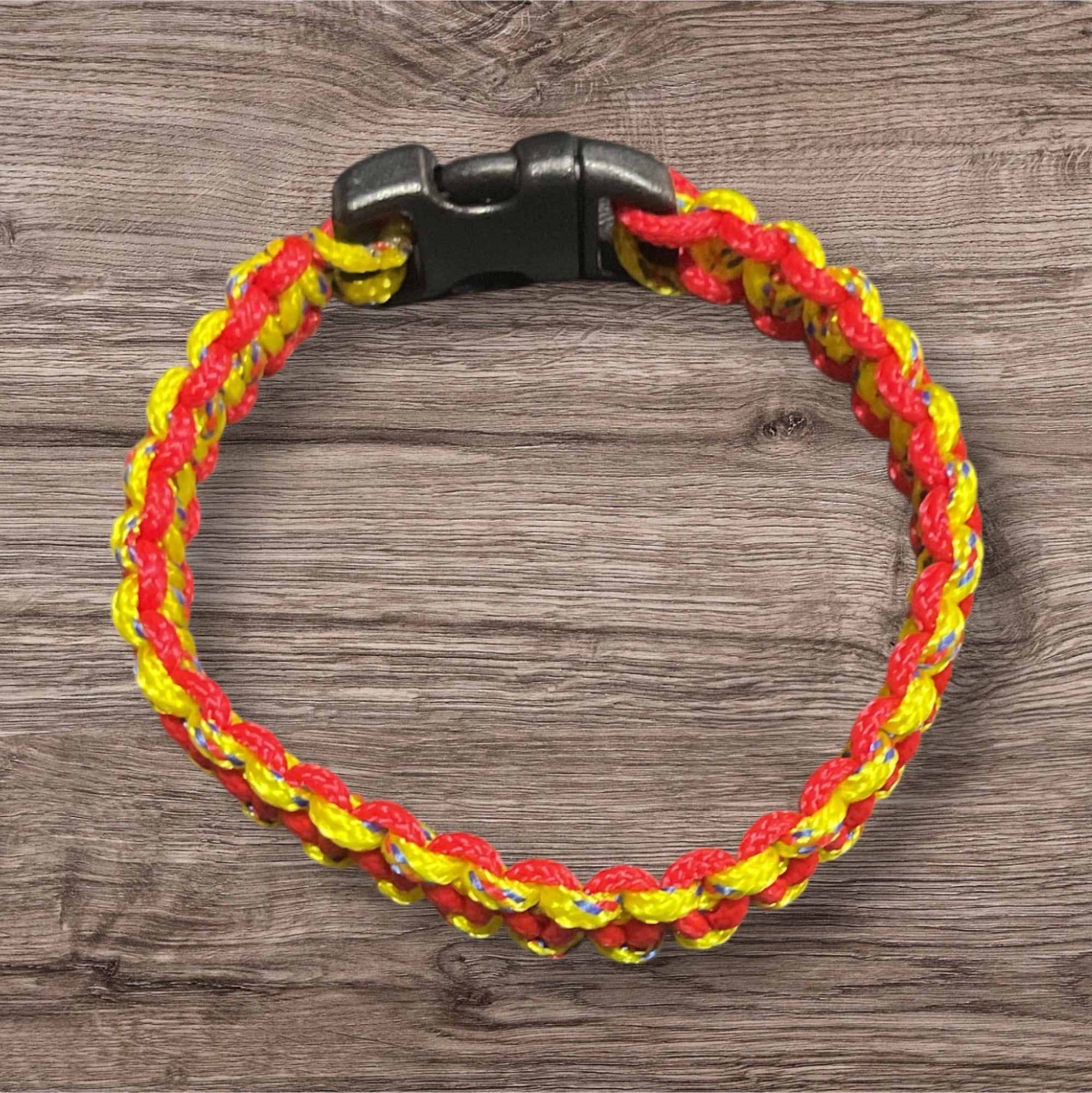 Red and Yellow Paracord Bracelet
