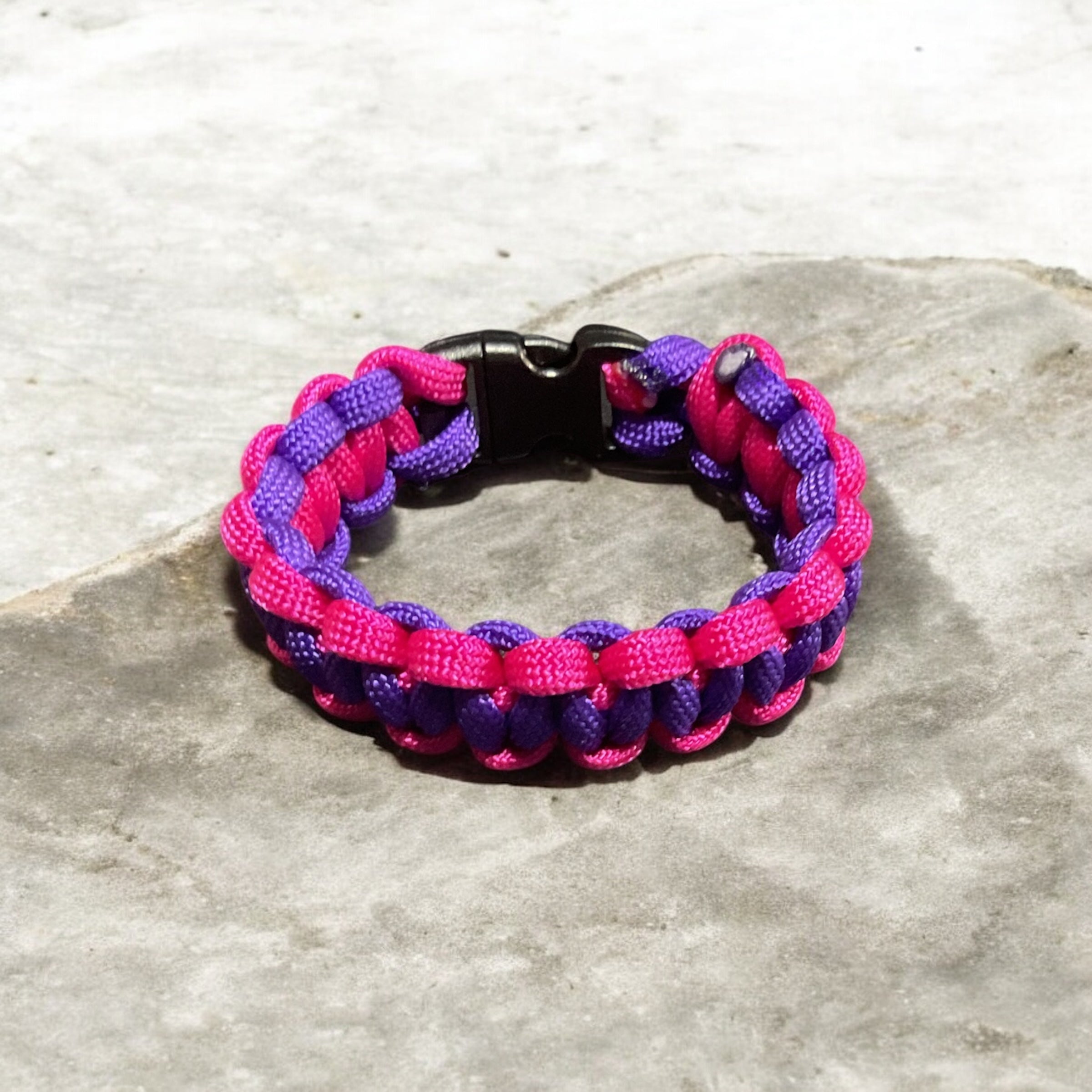 Pink and Purple Paracord Bracelet