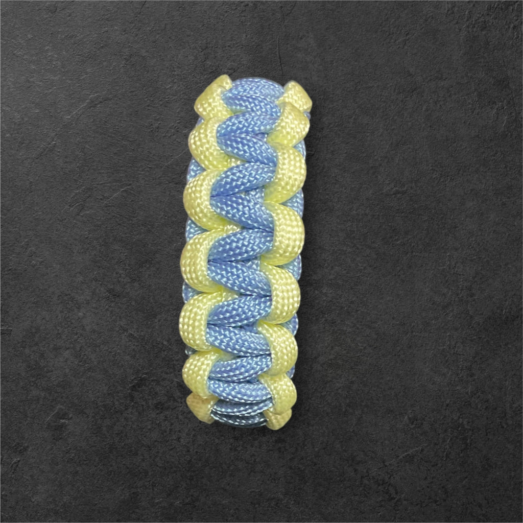 Cream and Light Blue Paracord Bracelet