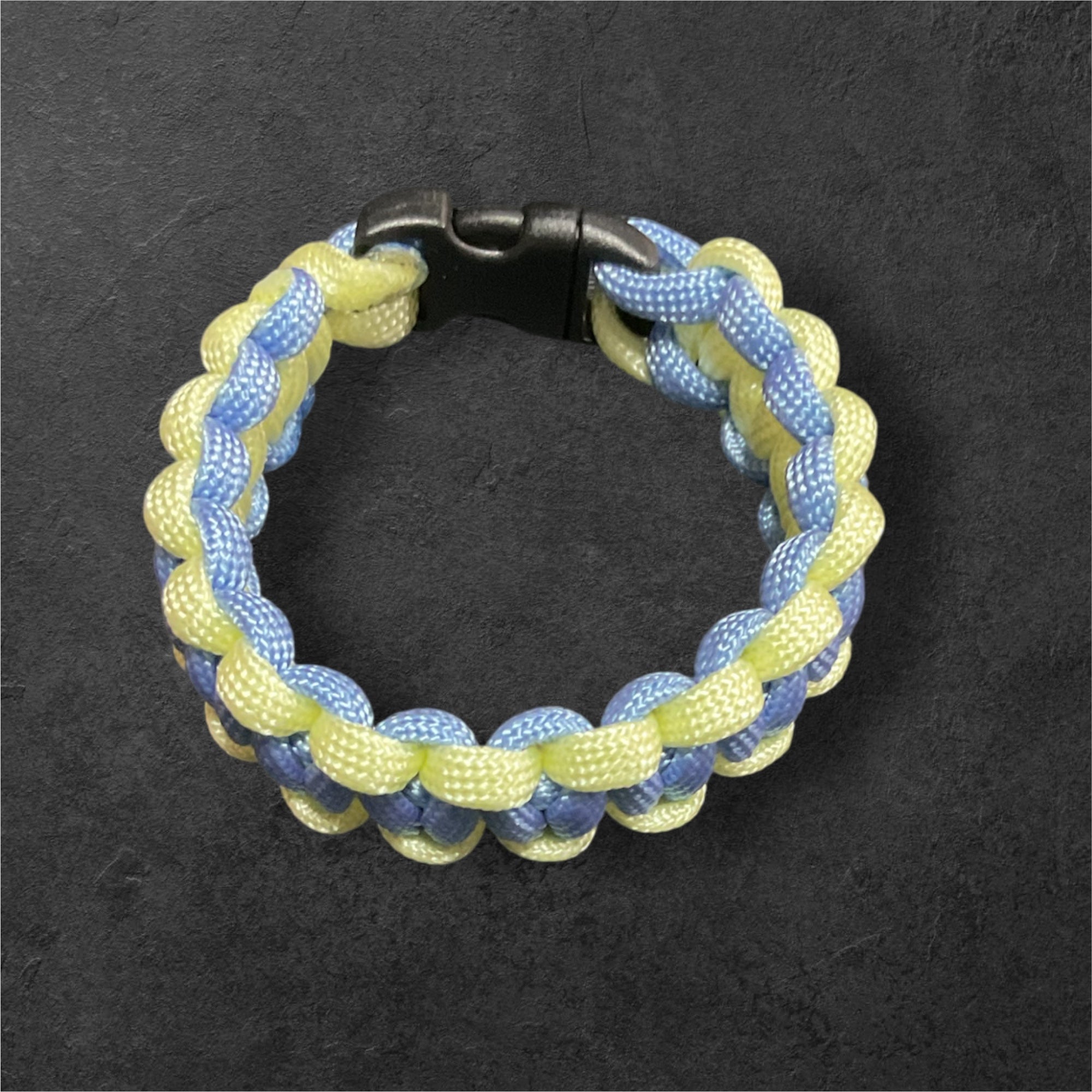 Cream and Light Blue Paracord Bracelet