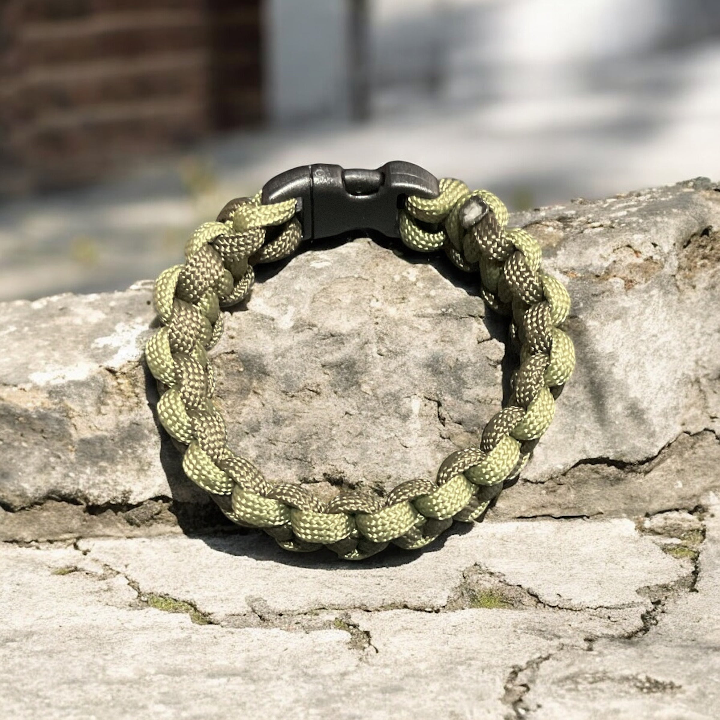 Light and Dark Green Paracord Bracelet