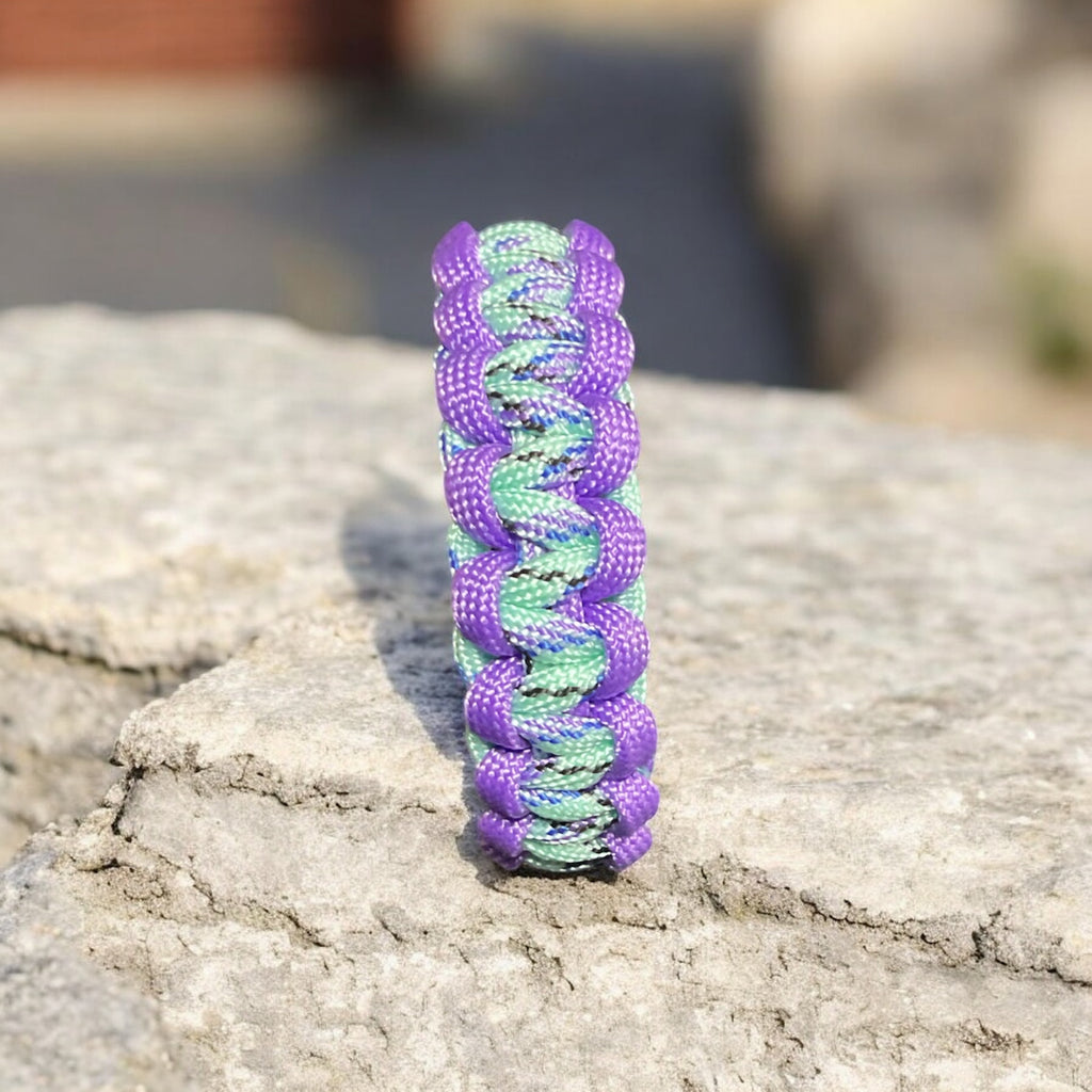 Purple and Light Blue Paracord Bracelet