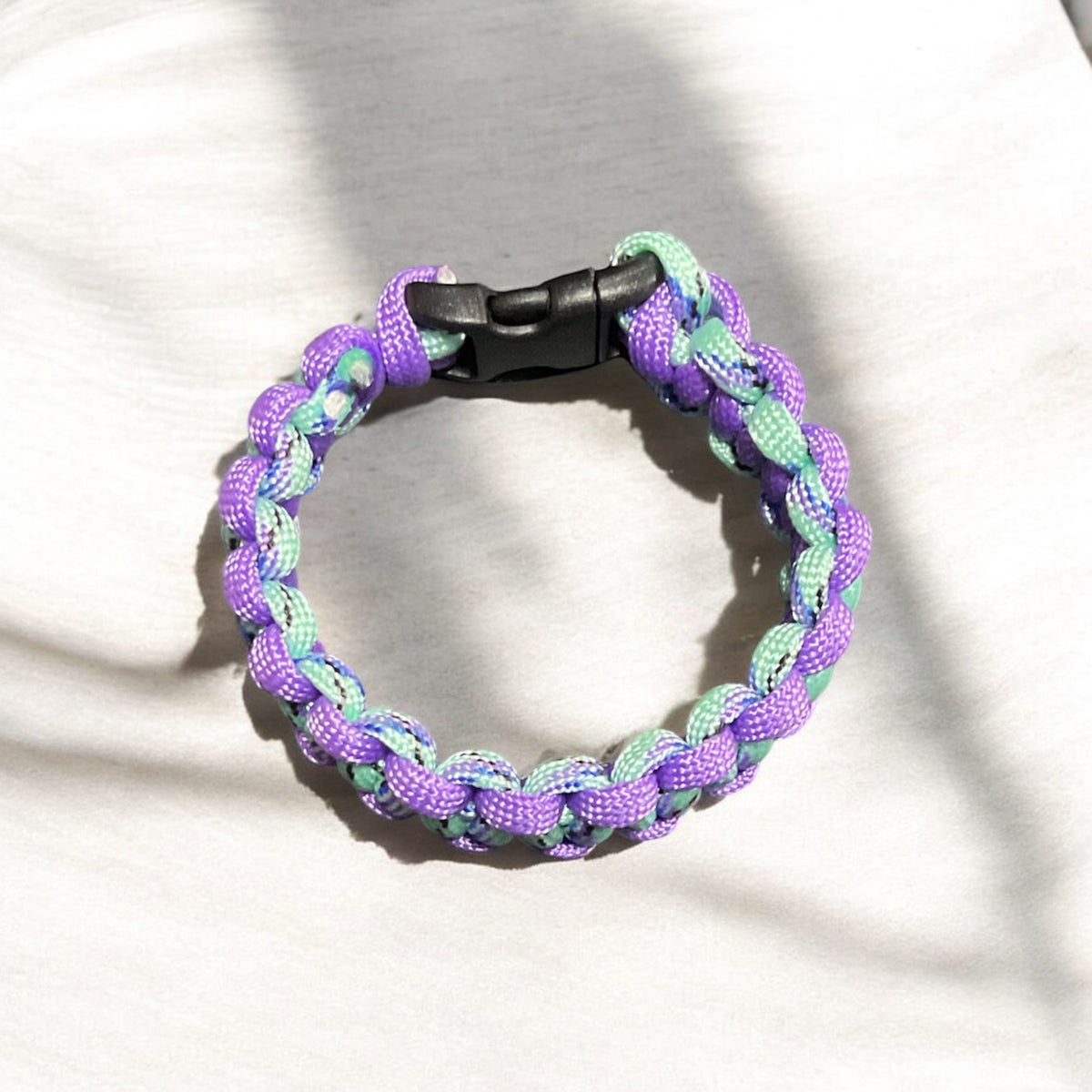 Purple and Light Blue Paracord Bracelet