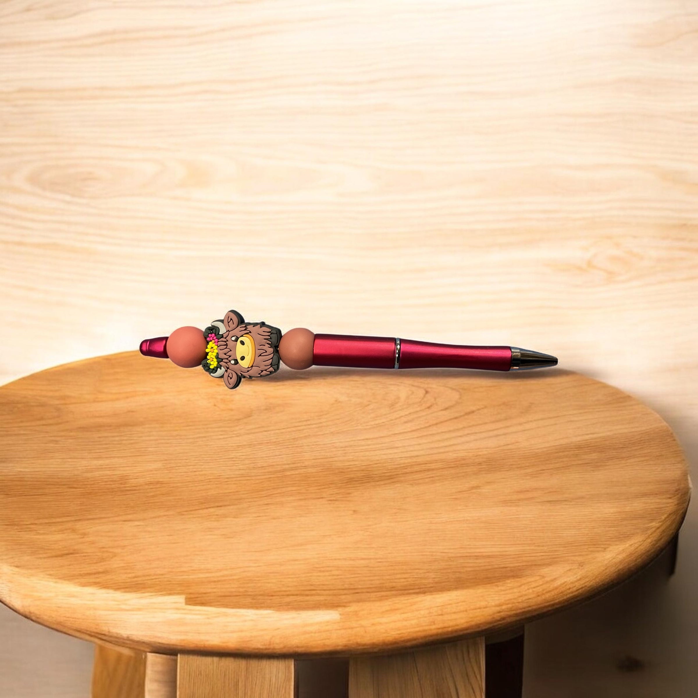 Red Ink Pen with Tan Ball with Highland