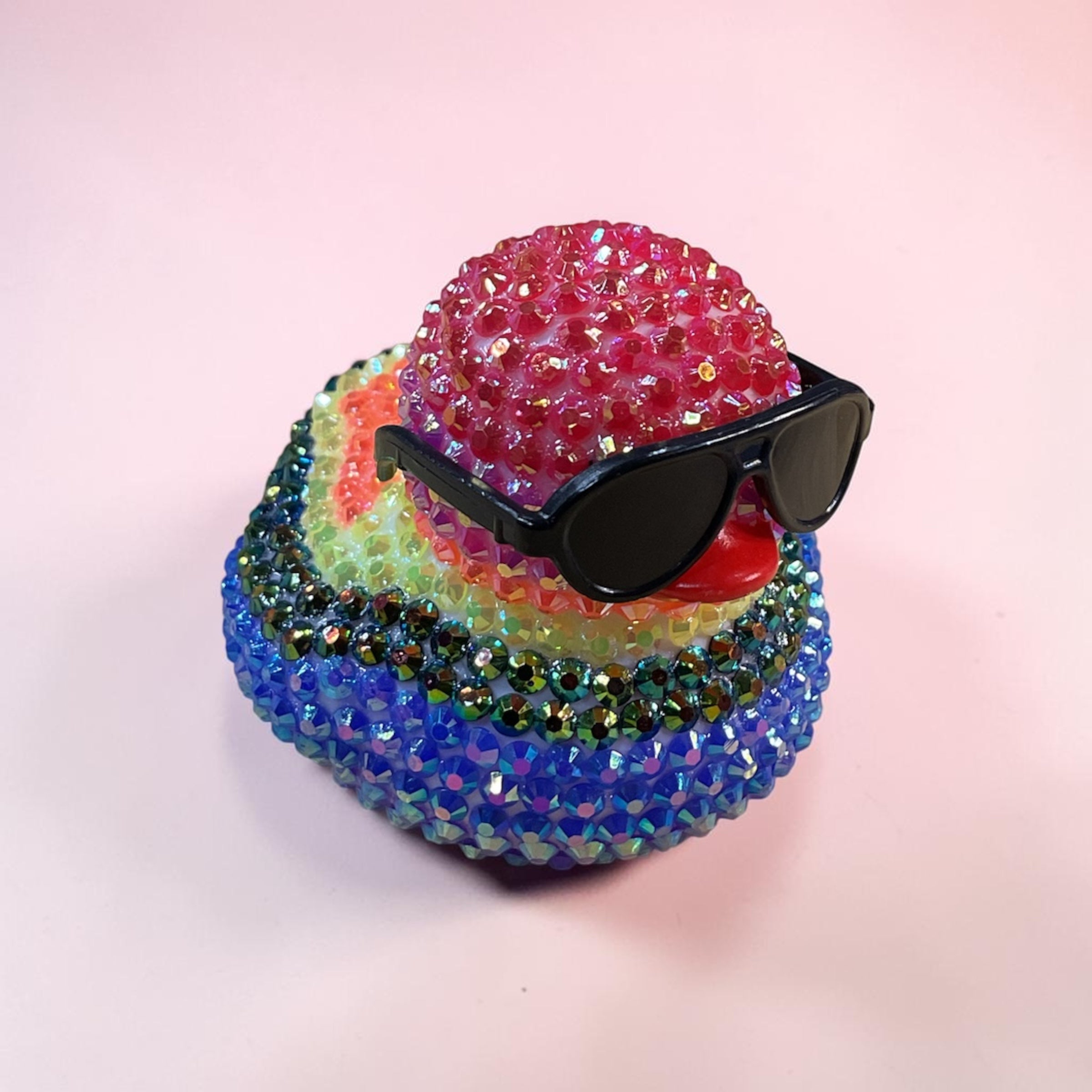 Rainbow Duck with Sunglasses