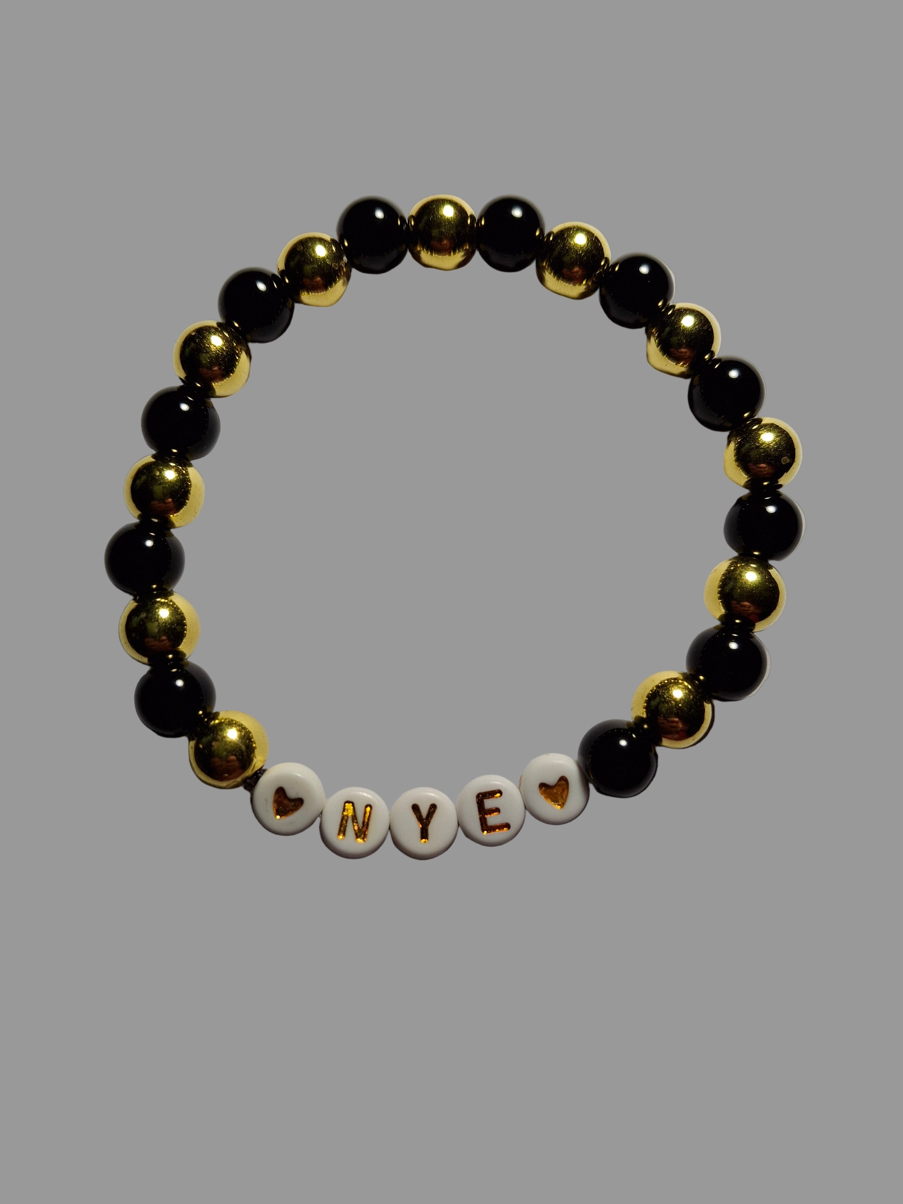 NYE Bracelet with GLD Letters