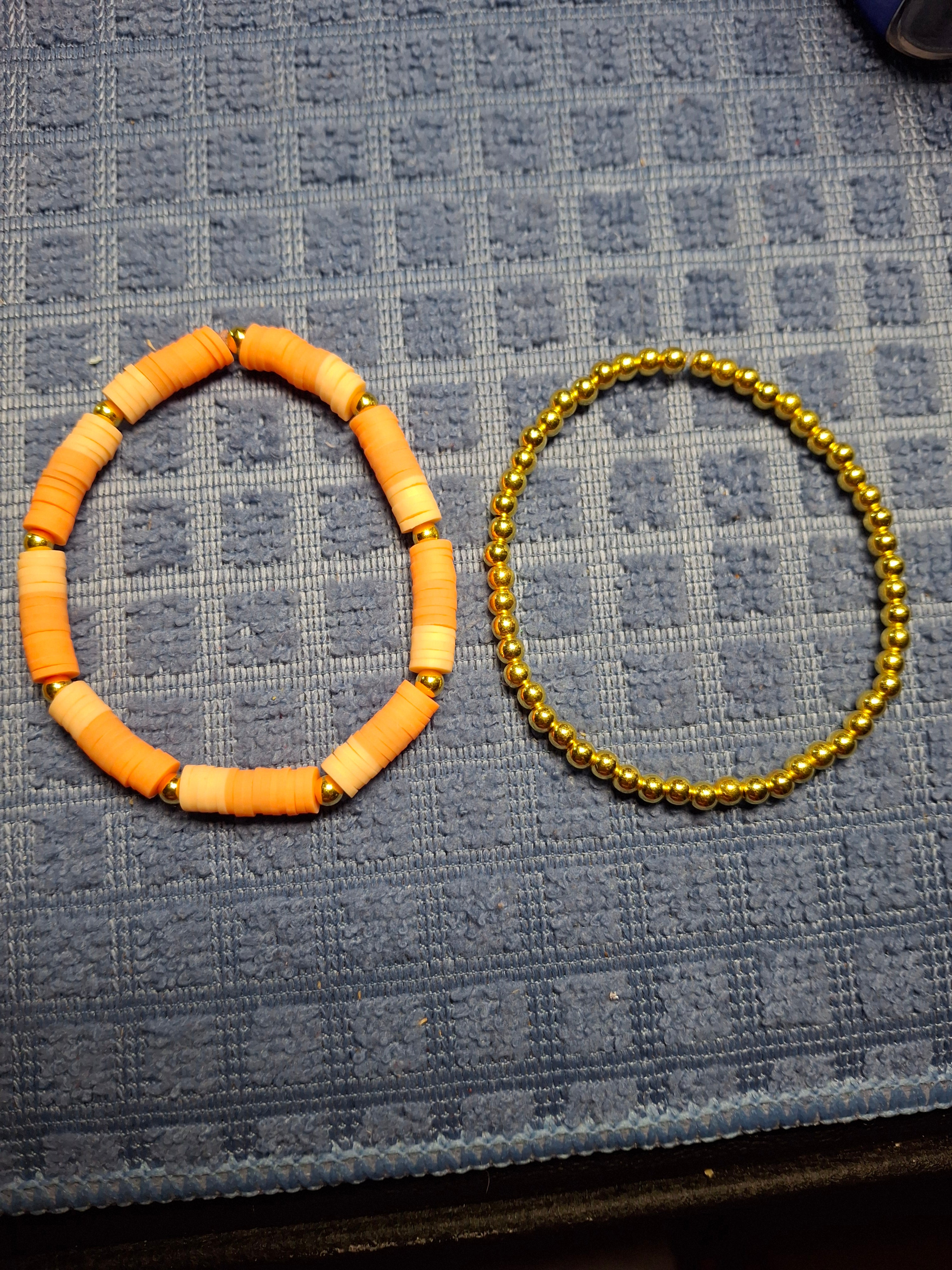 Orange Clay Beads Bracelet