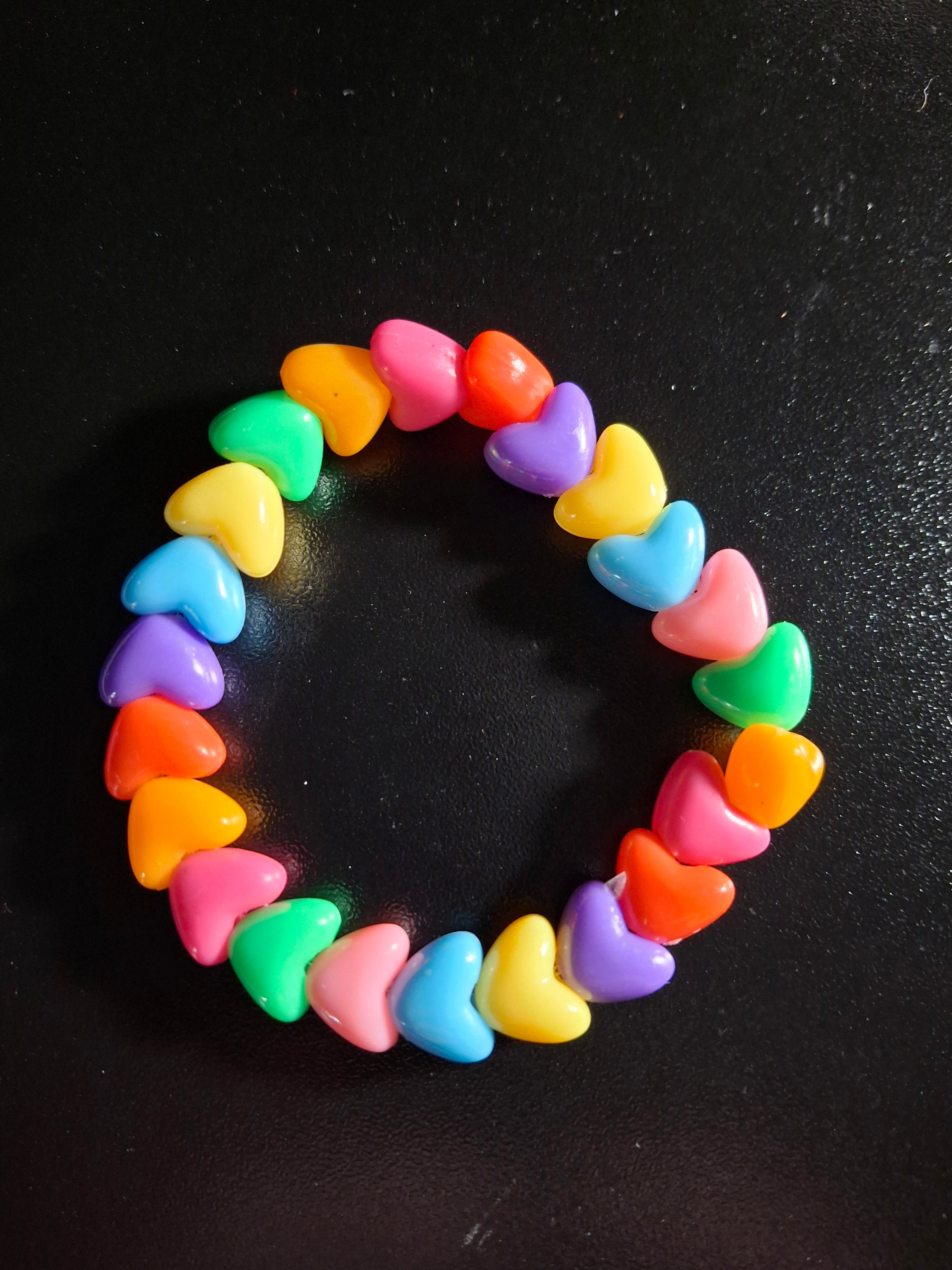 Children's Rainbow Heart Bracelet