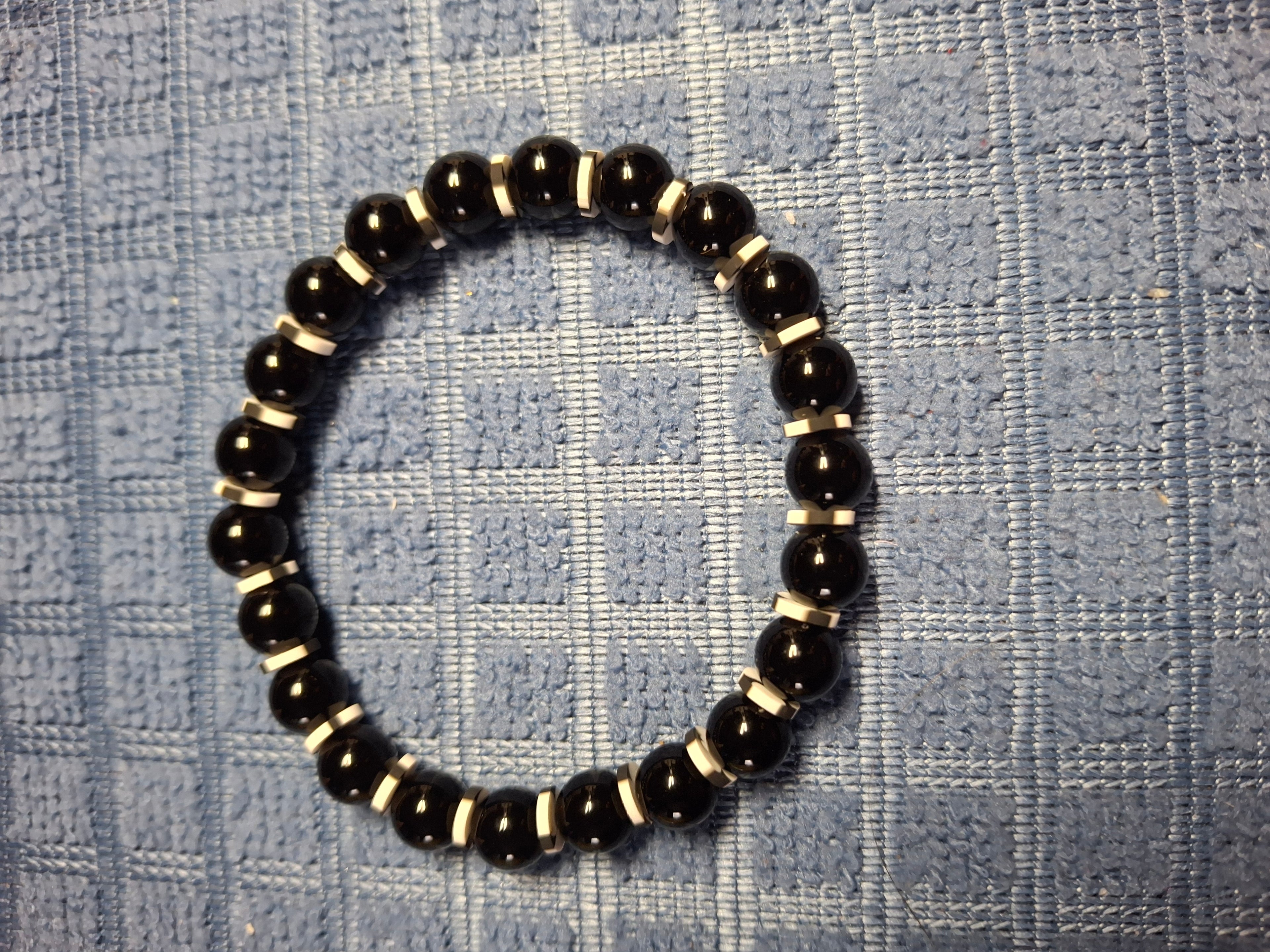 Black Bead Bracelet