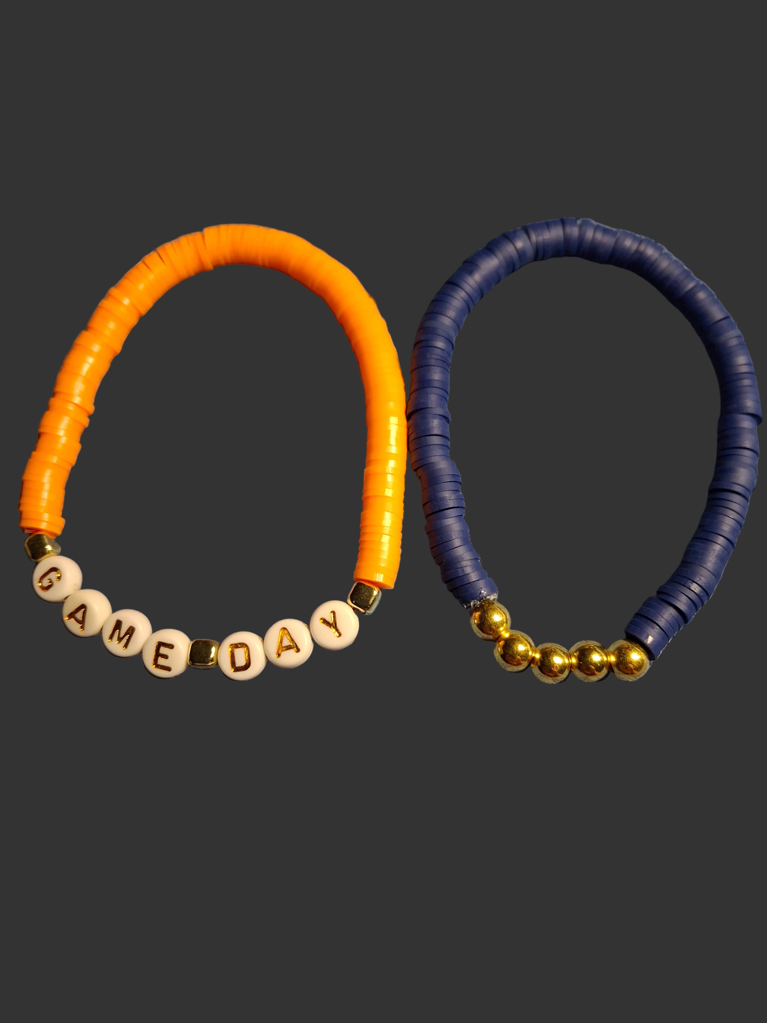 2 pack blue and orange Bracelet