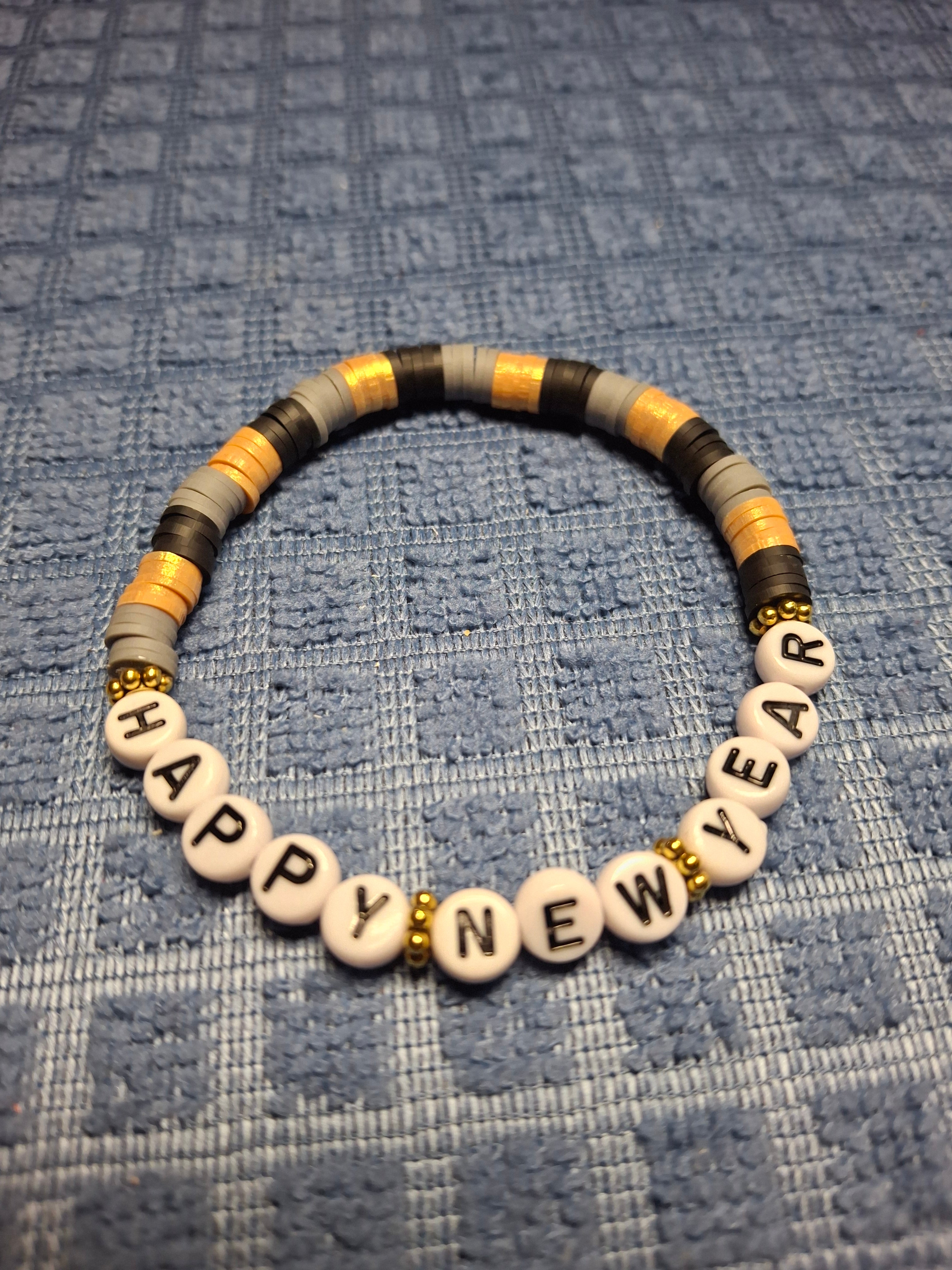 Blk/Gold/Grey New Year Bracelet