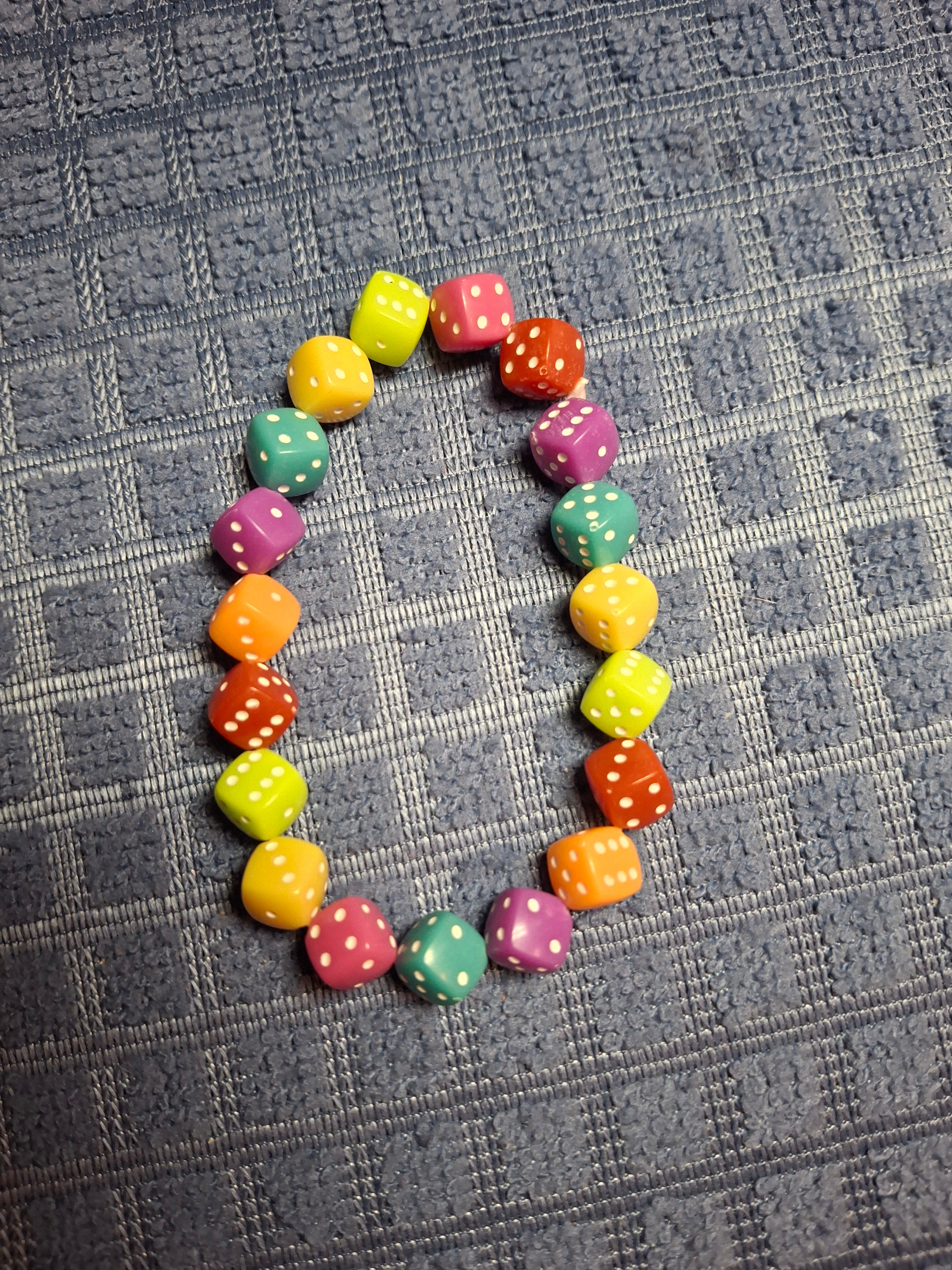 Rainbow Dice Bracelet