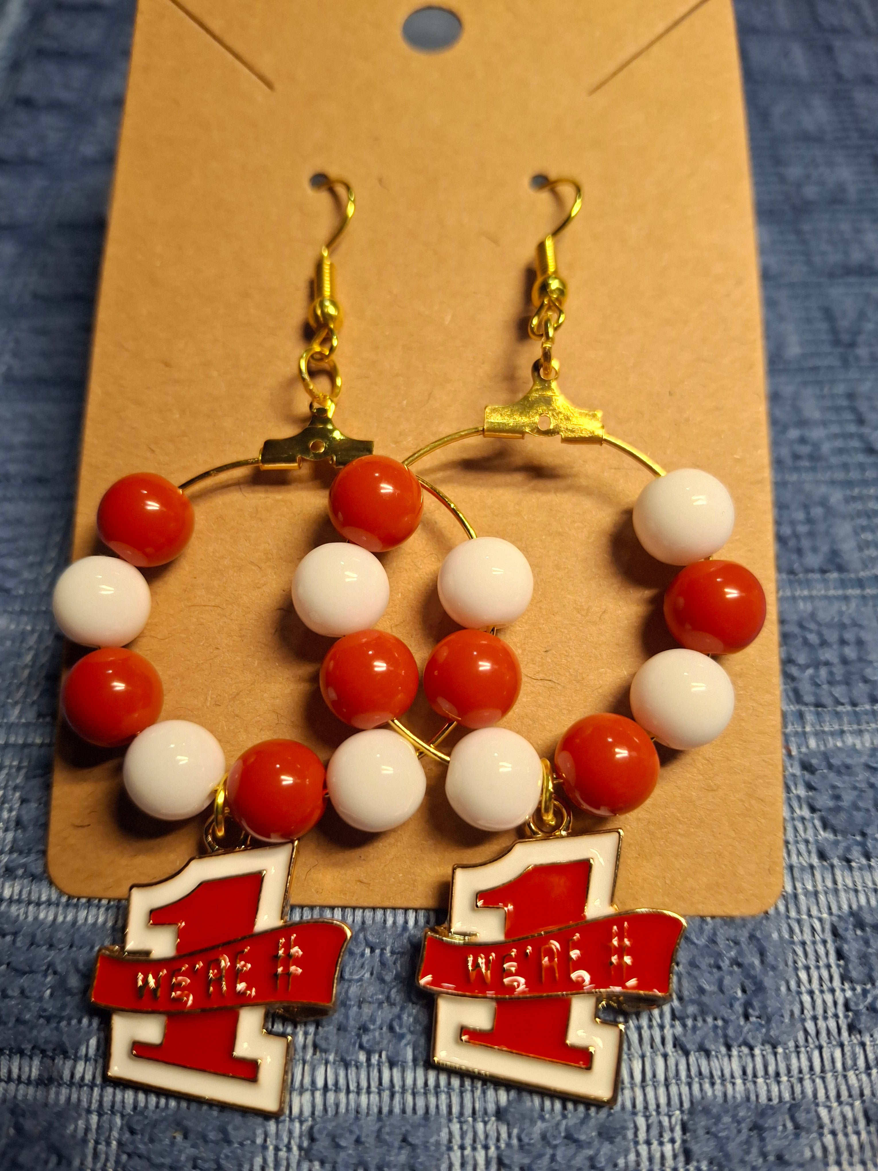 Red/White #1 Earrings